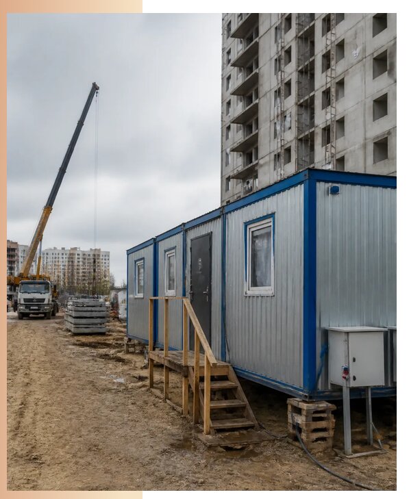 Аренда строительных вагончиков для рабочих в Новодвинске